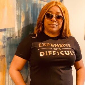 Expensive and Difficult T-Shirt - Black (Medium and XLarge - ONLY)